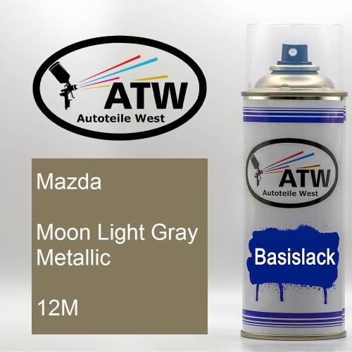 Mazda, Moon Light Gray Metallic, 12M: 400ml Sprühdose, von ATW Autoteile West.
